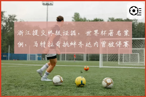 浙江提交终极证据,世界杯著名案例,马特拉奇挑衅齐达内曾被停赛